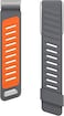 Silicone Wristband Compatible with Whoop 5.0 Band, Comfort Durable Soft Adjustable Silicone Sports Loop Strap for Men &amp; Women, with U Shapped Connector Dark Grey Orange -LIFE/ MG