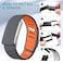 Silicone Wristband Compatible with Whoop 5.0 Band, Comfort Durable Soft Adjustable Silicone Sports Loop Strap for Men &amp; Women, with U Shapped Connector Dark Grey Orange -LIFE/ MG