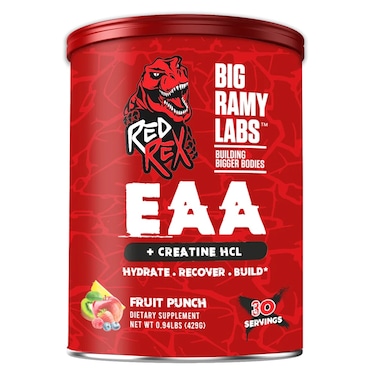 Big Ramy Labs Red Rex EAA + Creatine HCL, Fruit Punch, 30