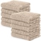 Comfy Cubs Baby Washcloths, Muslin Cotton Baby Towels, Large 10&rdquo;X10&rdquo; Soft On Sensitive Skin, Absorbent For Boys &amp; Girls, Newborn Baby &amp; Toddlers Bibs &amp; Burp Cloths Essentials Set (Sand, Pack Of 10)