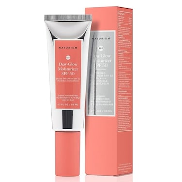 Naturium Dew-Glow Moisturizer SPF 50 PA++++, Daily Moisturizing Sunscreen &amp; Face Primer, Skin Protector With Dewy Finish, 1.7 Oz