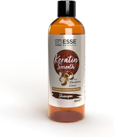 Essentialz Esse Naturals Keratin Smooth With Macadamia Shampoo, For Stronger &amp; Smoother Hair, Helps Reduce Frizz, Restore Your Hair's Long Lost Softness With Silky Finish, 400ml