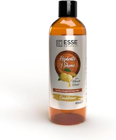Essentialz Esse Naturals Hydrate &amp; Shine With Marula Extract Conditioner, For Dry, Rough &amp; Frizzy Hair, Nourishes Hair Inside Out, Goodness Of Glycerin, Shea Butter, &amp; Argan Oil, 400ml