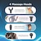 Trister Physio Gun Massager TS‑560GM - Deep Tissue Percussion Therapy, 3 Intensity Levels, 4 Interchangeable Heads, Rechargeable Battery