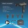 Trister Physio Gun Massager TS‑560GM - Deep Tissue Percussion Therapy, 3 Intensity Levels, 4 Interchangeable Heads, Rechargeable Battery