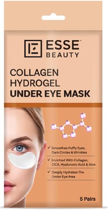 قناع تحت العين كولاجين هيدروجيل من ايسي بيوتي، 5 ازواج، غني بالكولاجين والسيكا وحمض الهيالورونيك والصبار، ينعم العيون المنتفخة والهالات السوداء والتجاعيد ويرطب منطقة تحت العين بعمق