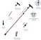 Trister Folding Walking Stick (TS‑961WS‑F) - Lightweight Foldable Aluminium Cane, Adjustable Height 81‑91cm, Portable Travel‑Friendly Design