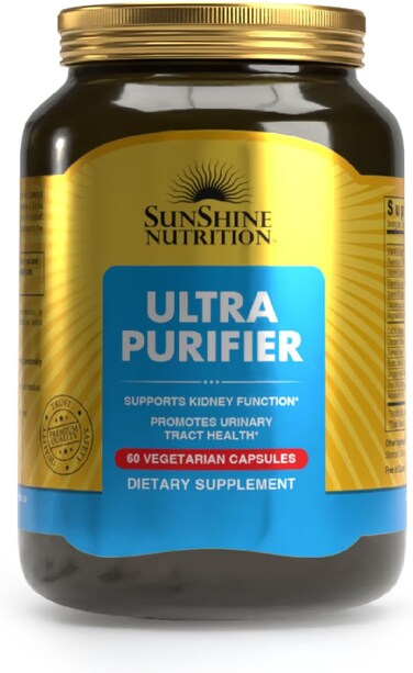 Sunshine Nutrition Ultra Kidney Purifier - Herbal Support for Kidney &amp; Urinary Health - 60 Veg Caps