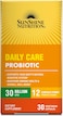 Sunshine Nutrition Daily Care Probiotic   30 Billions CFU   Supports Guts, Digestion &amp; Immunity Health   30 V-Caps