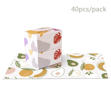 صنفينو لتغذية الأطفال، مفرشات سفر متعددة الأغراض يمكن التخلص منها، 40 قطعة/عبوة