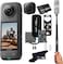 Insta360 X4 BMW Motorrad Limited Edition Basic Bundle-8K Waterproof 360 Action Camera With 1/2" 48MP Sensors, 8K 360 HDR Video, 72MP 360 Photo, Bundle Includes Selfie Stick, Lens Cap