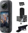Insta360 X5 - Waterproof 360 Action Camera with 1/1.28" Sensors, 8K 360 HDR Video, 72MP Photo, 4K60fps Single-Lens, Enhanced Low Light Performance, User-Replaceable Upgraded Lenses (256GB)