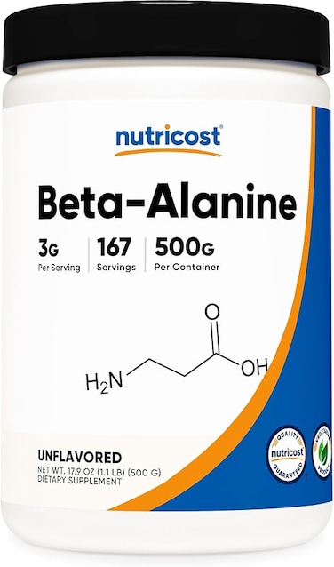 Nutricost Beta Alanine Powder - Pure Beta Alanine, Gluten Free &amp; Non-Gmo