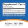 Nutricost L-Ornithine 500Mg, 180 Capsules - Non-GMO And Gluten Free