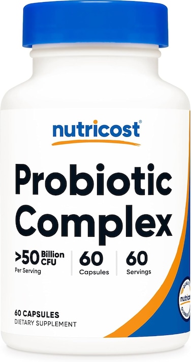 Nutricost Probiotic Complex, 50 Billion CFU, 60 Capsules, Probiotic for Men and Women, Vegetarian Capsules, Non-GMO, Gluten Free