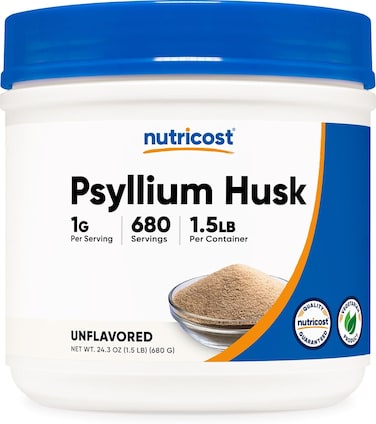 Nutricost Psyllium Husk Powder (1.5 Pounds), GMO-Free, Gluten-Free