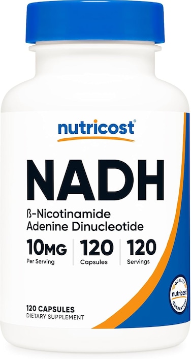 Nutricost NADH (10mg), Vegan, Gluten-Free, GMO-Free - 120 Capsules