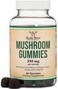 Double Wood Supplements Mushroom Gummies Supplement 60 Count, 2,500mg Equivalent from 250mg Lions Mane, Cordyceps, Reishi, Chaga, and Turkey Tail 10:1 Extracts Per Serving (for Immune Support)