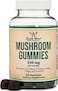 Double Wood Supplements Mushroom Gummies Supplement 60 Count, 2,500mg Equivalent from 250mg Lions Mane, Cordyceps, Reishi, Chaga, and Turkey Tail 10:1 Extracts Per Serving (for Immune Support)