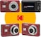 KODAK PIXPRO FZ55 16MP Digital Point &amp; Shoot Camera, 5X Optical Zoom, 28mm Wide Angle, 1080P Full HD Video, Bundle With 32GB SD Card, Protective Case, And Hi-Speed Card Reader (Red)