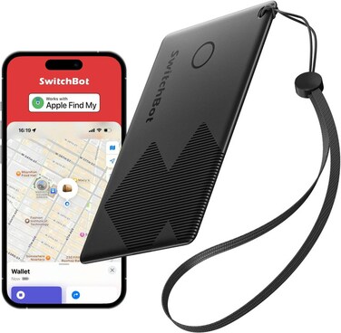 SwitchBot Wallet Finder Card, Bluetooth Tracker, Item Locator Key Finder for Keys, Phones, Luggage, Works with Apple Find My (iOS Only), Up to 3-Year Battery Life, Water Resistant   W2500032