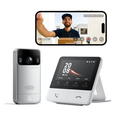 جرس باب فيديو SwitchBot - كاميرا جرس باب لاسلكية ذكية مع رنين   فيديو عالي الدقة 2K، كشف الحركة   صوت ثنائي الاتجاه، رؤية ليلية    مقاوم للماء والغبار بمعيار IP65   متوافق مع Alexa وGoogle Home