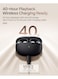 OpenDots ONE Open Ear Headphones Bone Conduction Headphones, Premium Dolby Audio 6.5g Clip On Earbuds 40 hrs Playtime, Bluetooth 5.4, Wireless Earphones with Mic, Fast Charging, IP54, with Cleaning Cloth, Commuting black black