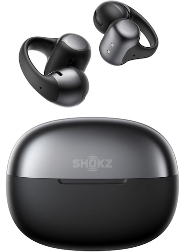OpenDots ONE Open Ear Headphones Bone Conduction Headphones, Premium Dolby Audio 6.5g Clip On Earbuds 40 hrs Playtime, Bluetooth 5.4, Wireless Earphones with Mic, Fast Charging, IP54, with Cleaning Cloth, Commuting black black