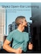 Openrun Pro 2 Bone Conduction Sports Headphones, Open Ear Wireless Earphones with Bluetooth 5.3, Noise Cancelling Mics, IP55 Waterproof, 12H Playtime for Running, USB-C Quick Charge (Black) Black