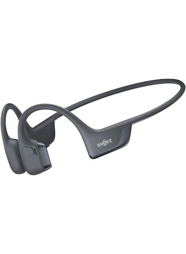 Openrun Pro 2 Bone Conduction Sports Headphones, Open Ear Wireless Earphones with Bluetooth 5.3, Noise Cancelling Mics, IP55 Waterproof, 12H Playtime for Running, USB-C Quick Charge (Black) Black
