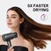 Hair Dryer, Wavytalk Turblow Pro Fast Drying Blow Dryer with Diffuser, High Speed Hair Dryer with 110,000 RPM, Pro Negative Ions for Reduces Damage, Frizz Smoothing, 3 Speeds &amp; 3 Temps, Matte Grey