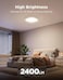 Govee LED Ceiling Light, Smart RGBIC Ceiling Light 2400LM Work with Matter, Alexa &amp; Google Assistant, for Bedroom Living Room Kitchen, Square, 30cm [Energy Class F]