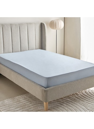 Box Bristol Polycotton Double Fitted Sheet 200 x 25 x 140 cm