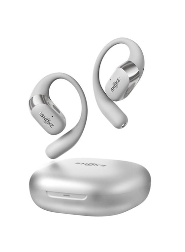 OpenFit 2+ Open-Ear Headphones, Dolby Audio Enabled, Comfortable Earbuds with Soft Ear Hooks, 48H Playtime, IP55 Water-Resistant, USB-C Fast Charging, Wireless Charging, Carrying Bag, Grey Grey