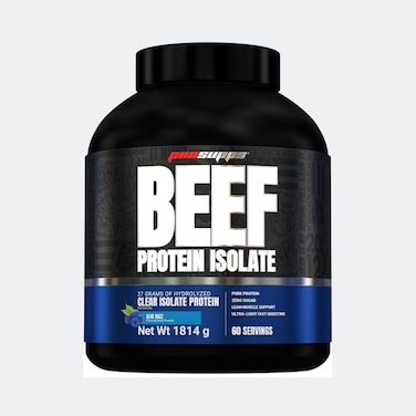 ProSupps Beef Protein Isolate Powder &ndash; Blue Razz Flavor, 4lb   Lactose-Free High Protein Supplement for Lean Muscle Support &amp; Recovery