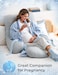 Momcozy Pregnancy Pillows With Cooling Cover, U-Shaped Full Body Maternity Pillow For Side Sleepers 57inch - Support For Back, Hip, Belly, Legs For Pregnant Women