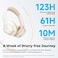 SoundPEATS Space Hybrid Active Noise Cancellation Headphones, Over Ear Headphones with 123H Playtime, Wireless Bluetooth Headset with Deep Bass, Hi-Res Audio, Multipoint Connection&amp;App Customize EQ