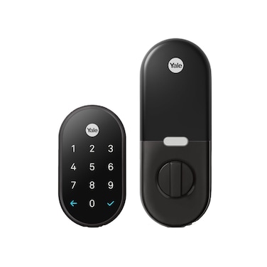 Google Nest x Yale Lock - Tamper Proof Smart Lock For Keyless Entry - Keypad Deadbolt Lock For Front Door - Black Suede