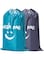 HOMEST 2 Pack XL Wash Me Travel Laundry Bag, Dirty Clothes Organizer, Large Enough to Hold 4 Loads of Laundry, Easy Fit a Laundry Hamper or Basket
