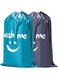 HOMEST 2 Pack XL Wash Me Travel Laundry Bag, Dirty Clothes Organizer, Large Enough to Hold 4 Loads of Laundry, Easy Fit a Laundry Hamper or Basket