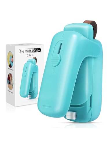 Khazna Mini Bag Sealer, Handheld Thermal Vacuum Sealer and Cutter, Portable Food, Snack Storage, Fresh-Keeping Sealer. (Battery Not Included)