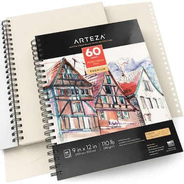 Mixed Media Pad 9 x 12 inch, (180 gsm), 60 sheets, 1 pack