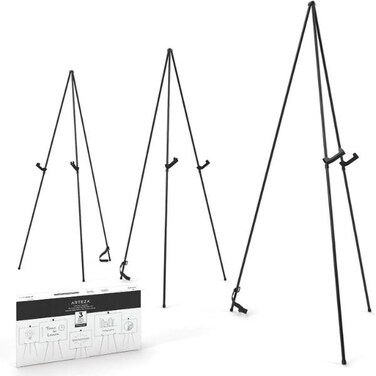 Easy Folding Display Easel, 63 inch, Black, 1 pack