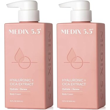 Medix 5.5 Hyaluronic Acid Cream W/Bulgarian Rose For Face &amp; Body Intense Hydrating Cream For Wrinkles &amp; Fine Lines Anti Aging Cream W/Goji Berry Green Tea Vitamin E Two - 15 Ounce Multi