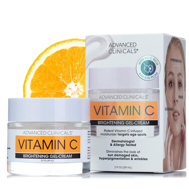 Advanced ClinicalsVitamin C Face Cream Moisturizer Skin Care Facial Lotion, Potent Vitamin C Gel Cream For Face Targets Dry Skin, Age Spots, Wrinkles, Hyperpigmentation, &amp; Sun Damaged Skin, 2 Fl Oz