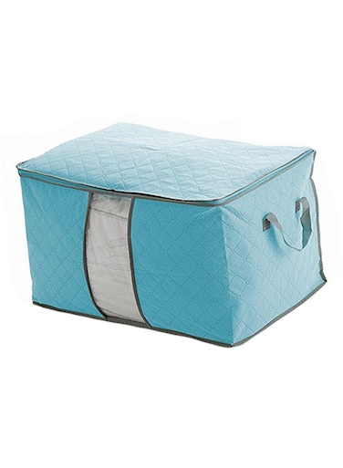 Folding Clothes Storage Bag Blue 48x28x50cm