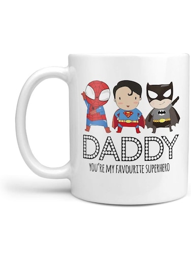 Your Wall Daddy You'Re My Superhero Mug Fathers Day Dad Birthday Gift For Him Daddy Present 11Oz Tea Coffee Cup Mug By Spoil Your Wall