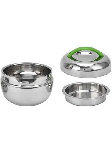 Nurnesy 800ml Stainless Steel Thermal Lunch Container, Leak Proof Insulated Wide Mouth Lunch Box for Students, Office Workers