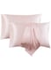 Satin Pillowcase, 2 Pack 20"x 30" Silk Satin Pillowcases for Hair and Skin Queen Size Pillow Case with Envelope Closure (50x75cm, Cream)