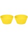 GulfDealz Food Grade Silicone Muffin Cupcake Mold, Baking Bakeware Mold - Yellow (Pack of 2)